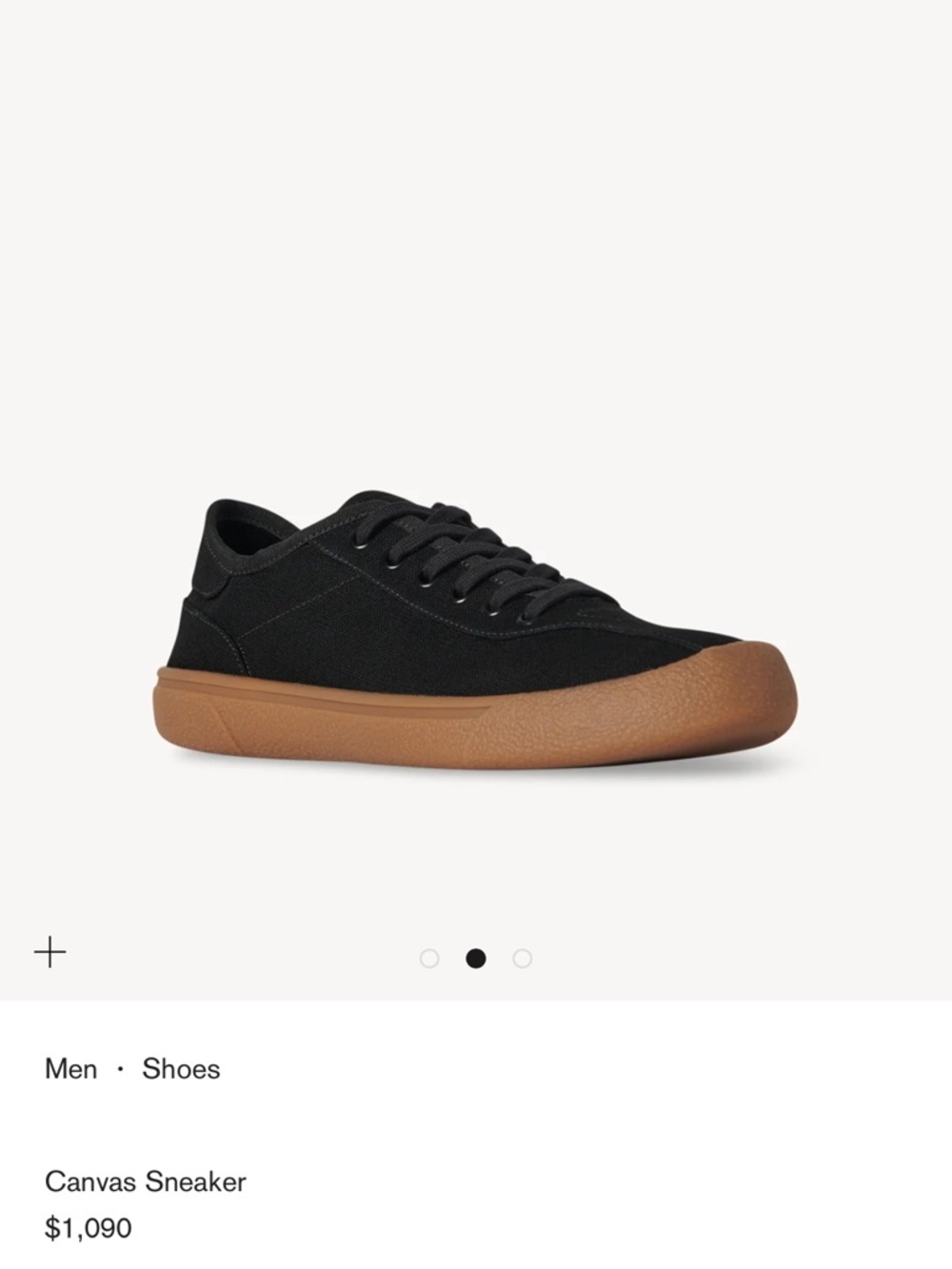 The Row Black Canvas Sneakers - Size 9